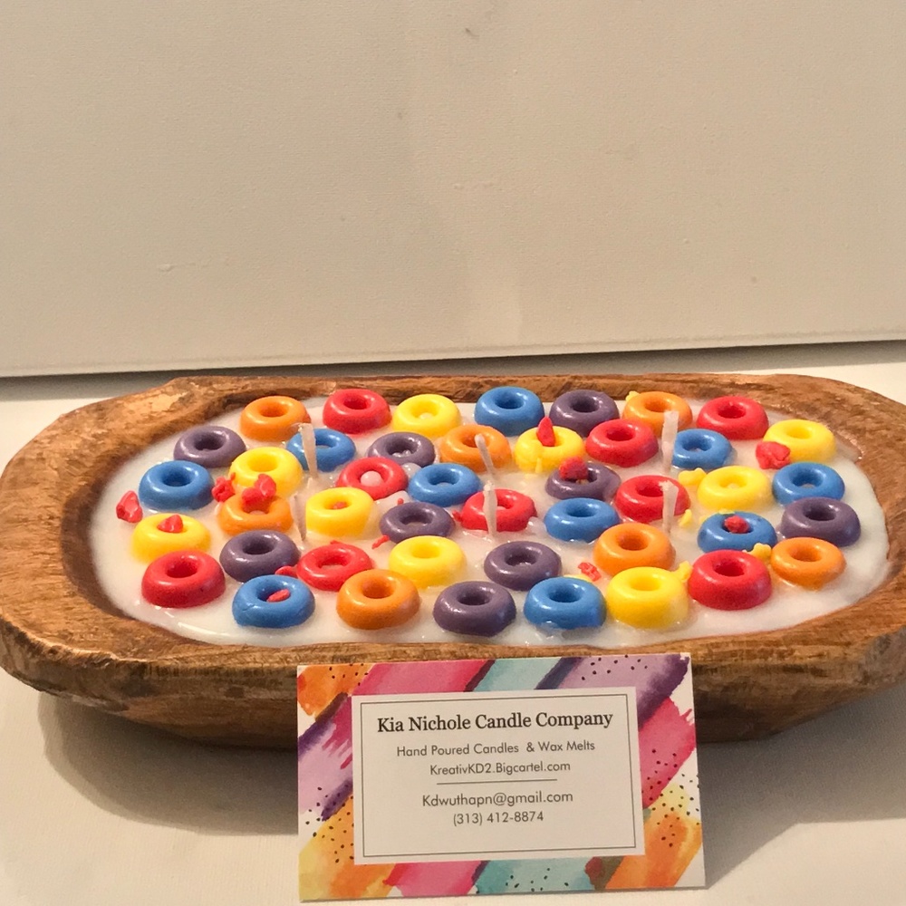 Fruity Loops Dough Bowl Candle